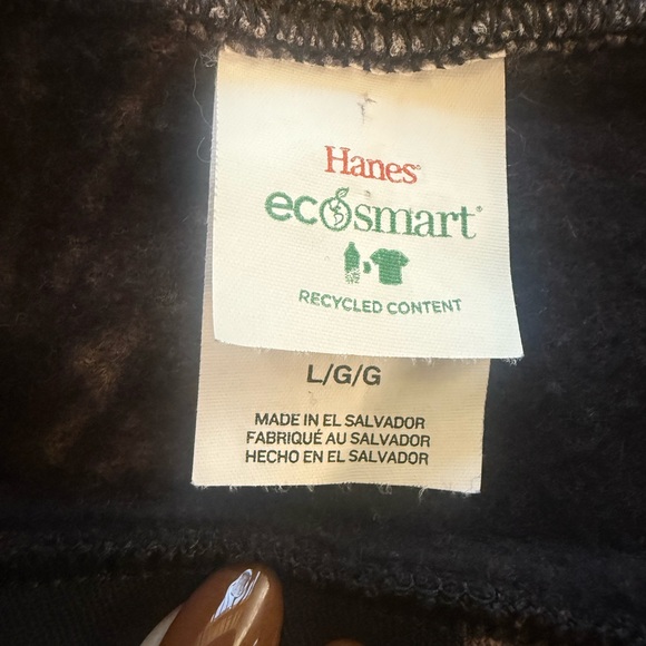 Hanes Women's Large Tie-Dye Sweatshirt - Black, Green, Tan - Picture 2 of 3